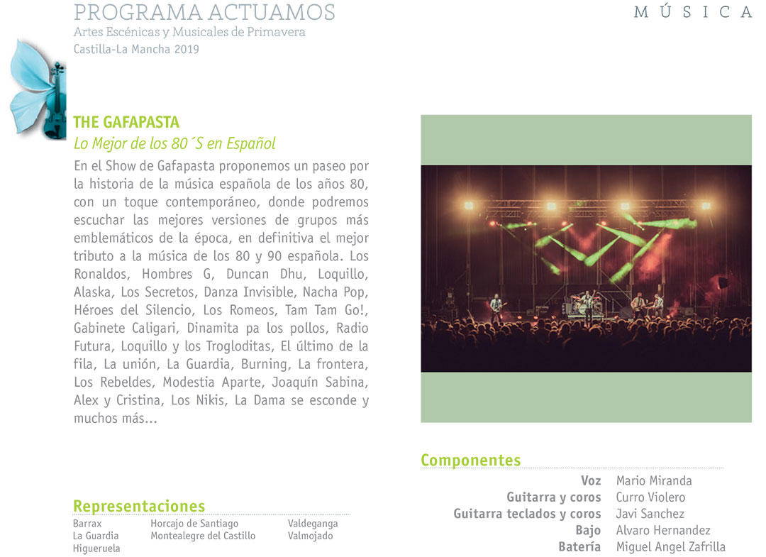 organización y producción de eventos musicales The Gafapasta